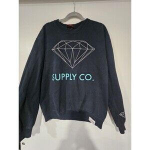 Diamond Supply Co Mens Sweatshirt Cotton Blend Crewneck Black Medium